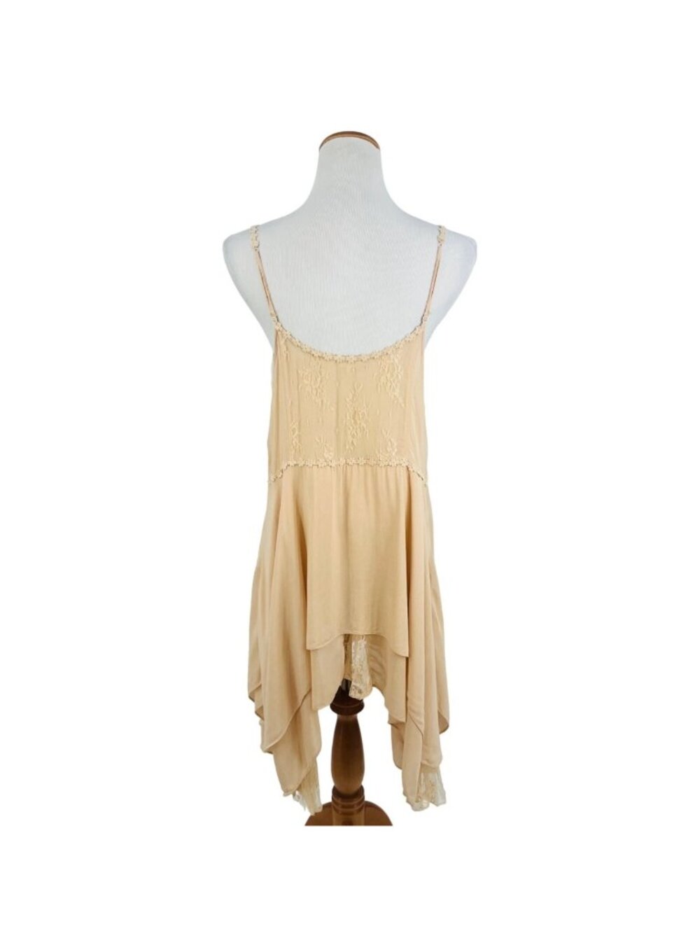 RARE Free People Pieced Together Mini Slip Dress L | Boho Grunge Fairycore Indie - Picture 9 of 17